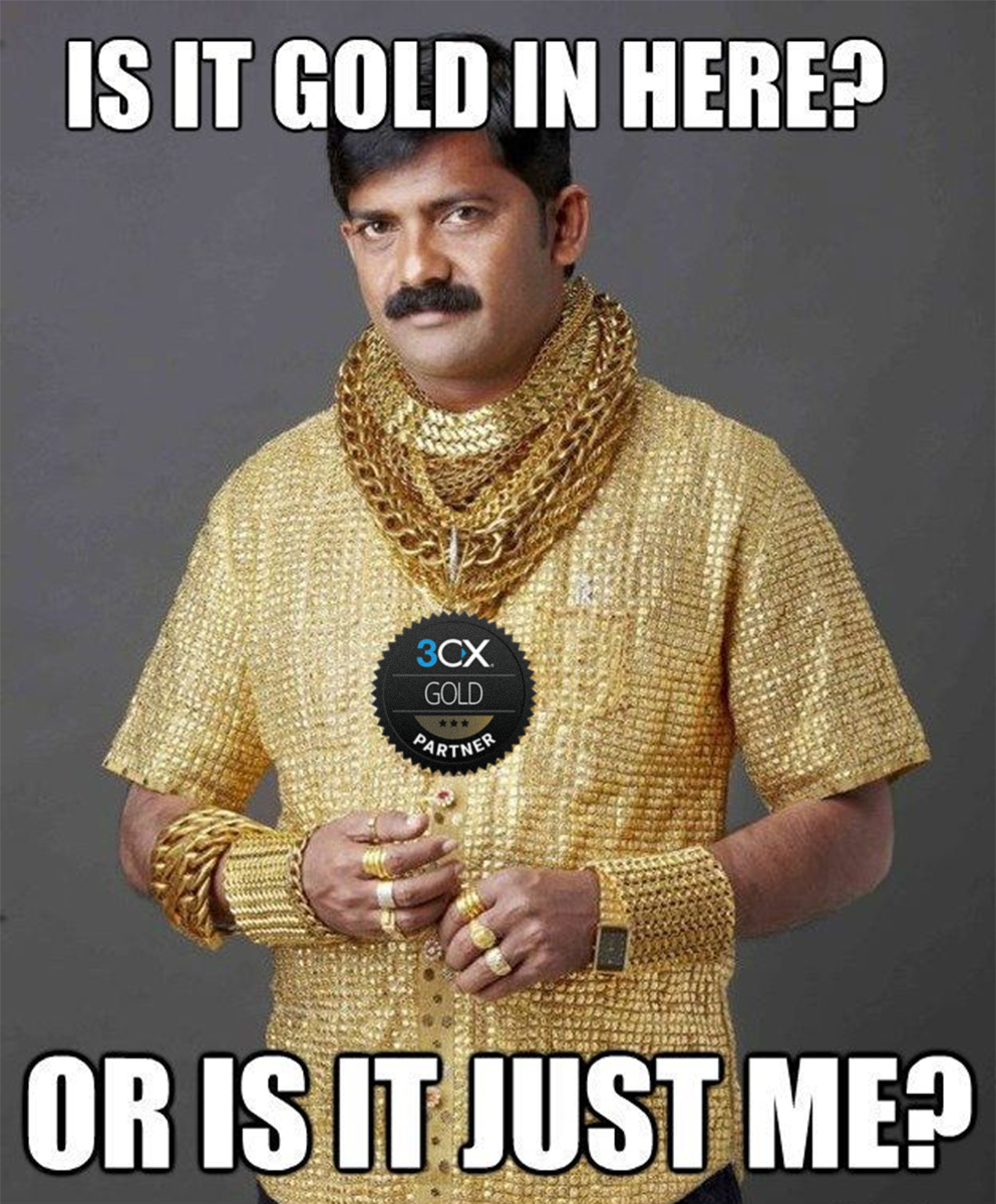 man wearing lots of gold