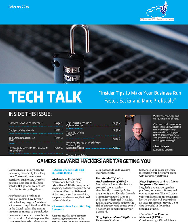 TechTalk Monthly Newsletter February Thumbnail Image
