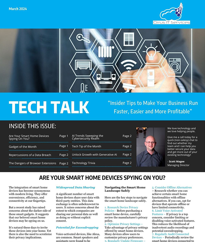 TechTalk Monthly Newsletter March Thumbnail Image