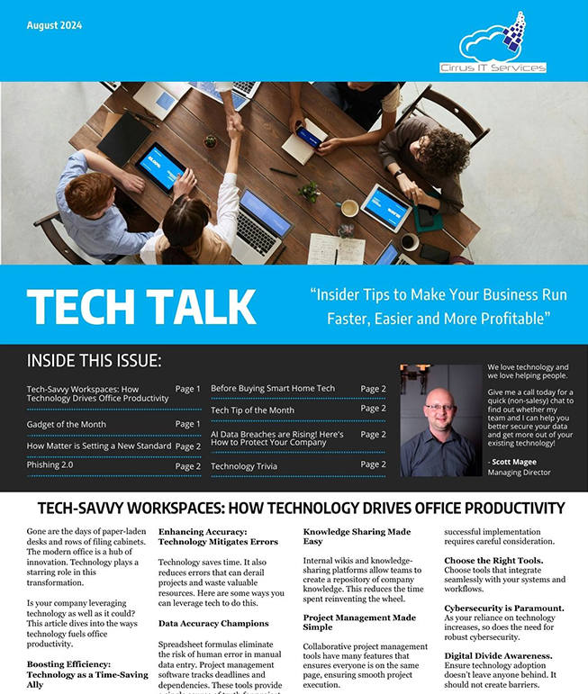 TechTalk Monthly Newsletter August Thumbnail Image